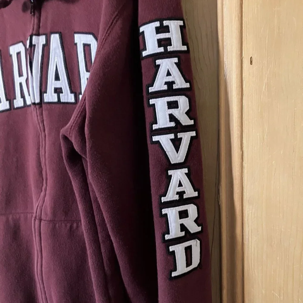 Champion Mens Harvard Double Sided Embroidered Spellout Hoodie Small Red SP EXC - Picture 10 of 11